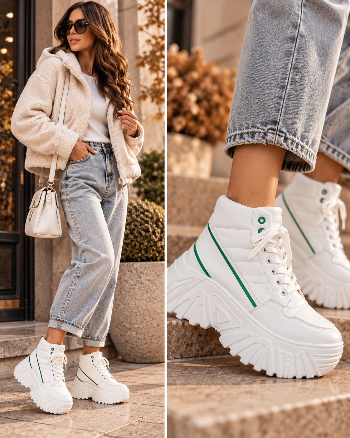 Дамски високи кецове "Urban Green"