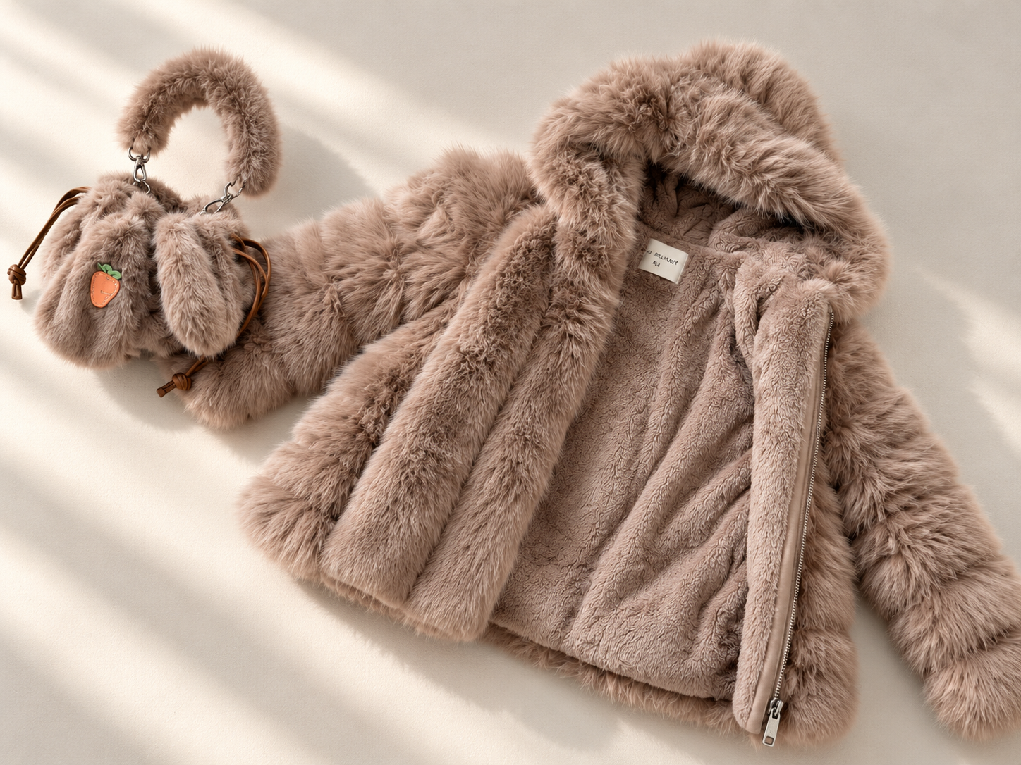Детско пухкаво палто „Winter Fluffy“ с качулка - Image 2