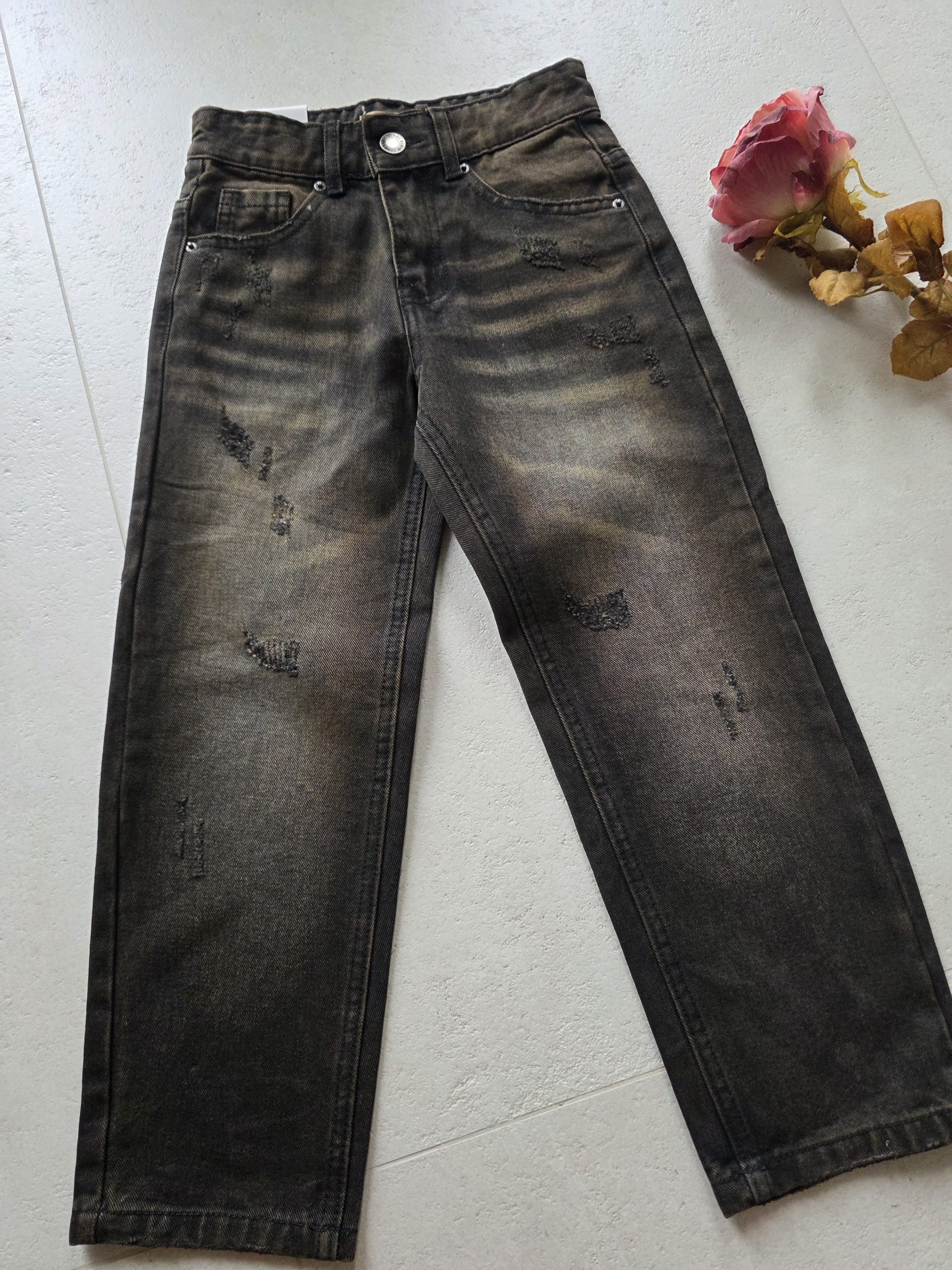 Детски широки дънки Black Vintage - Image 4