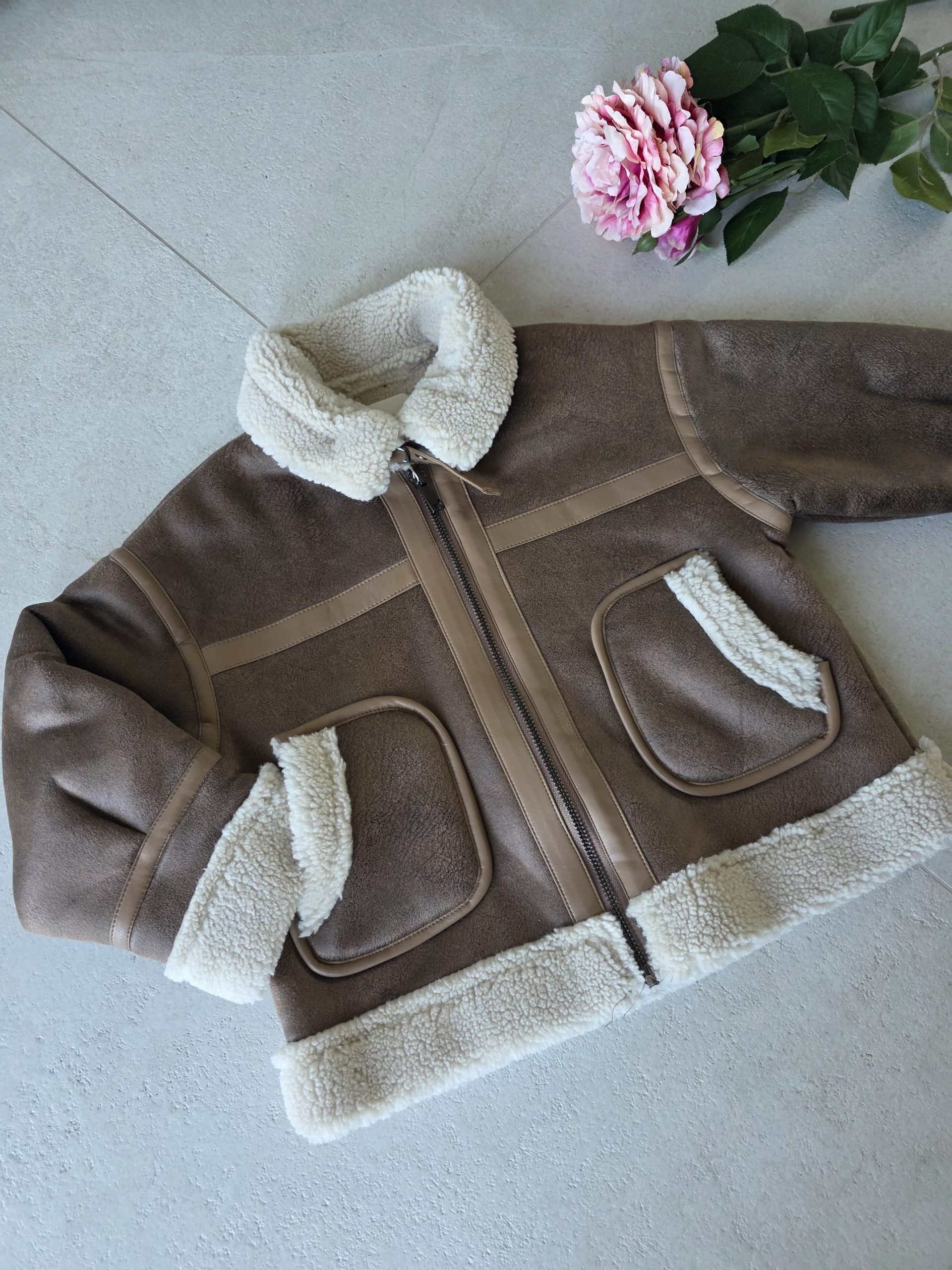 Детско авиаторско яке „Cappuccino Cozy“ - Image 8