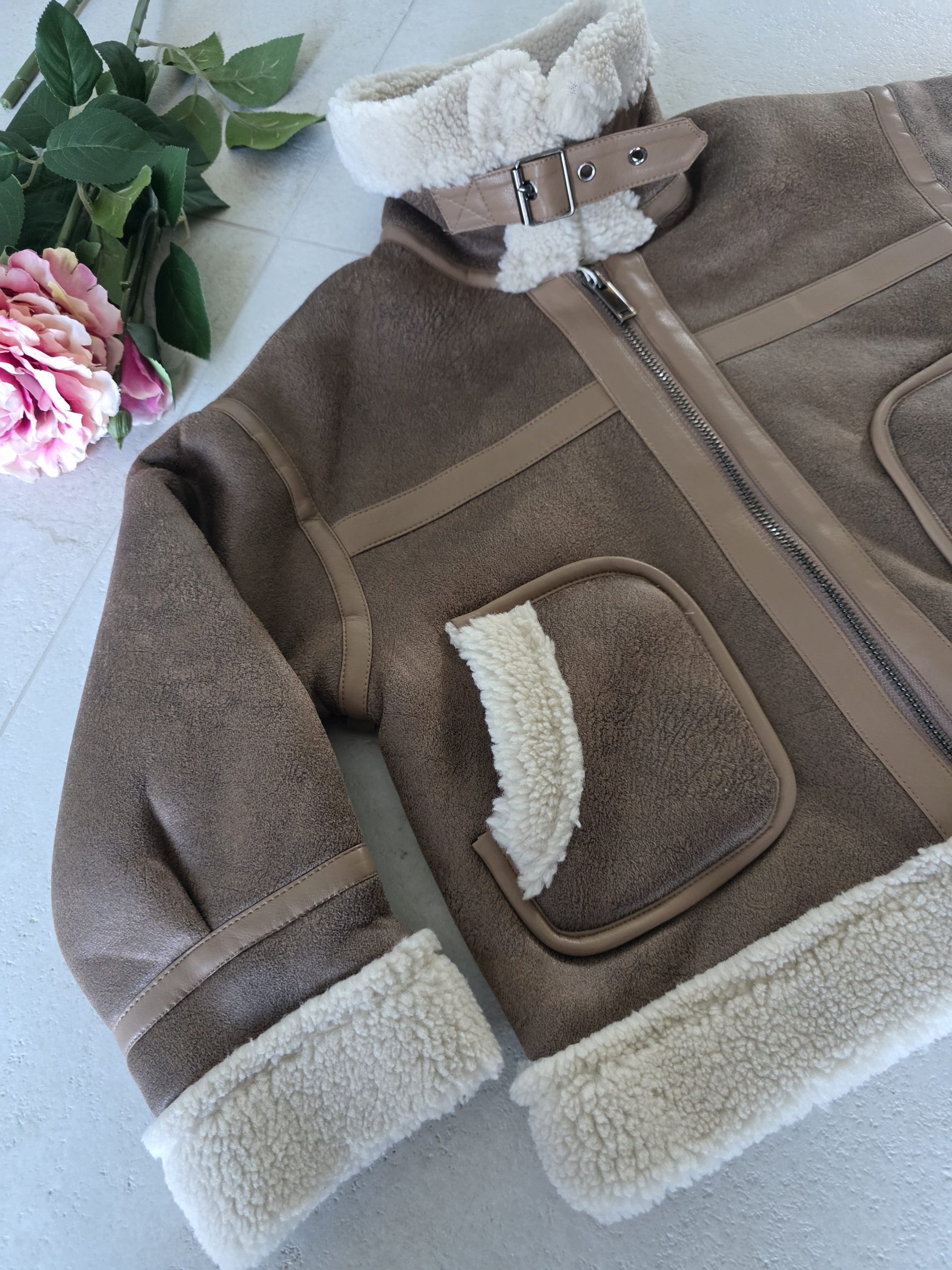 Детско авиаторско яке „Cappuccino Cozy“ - Image 6