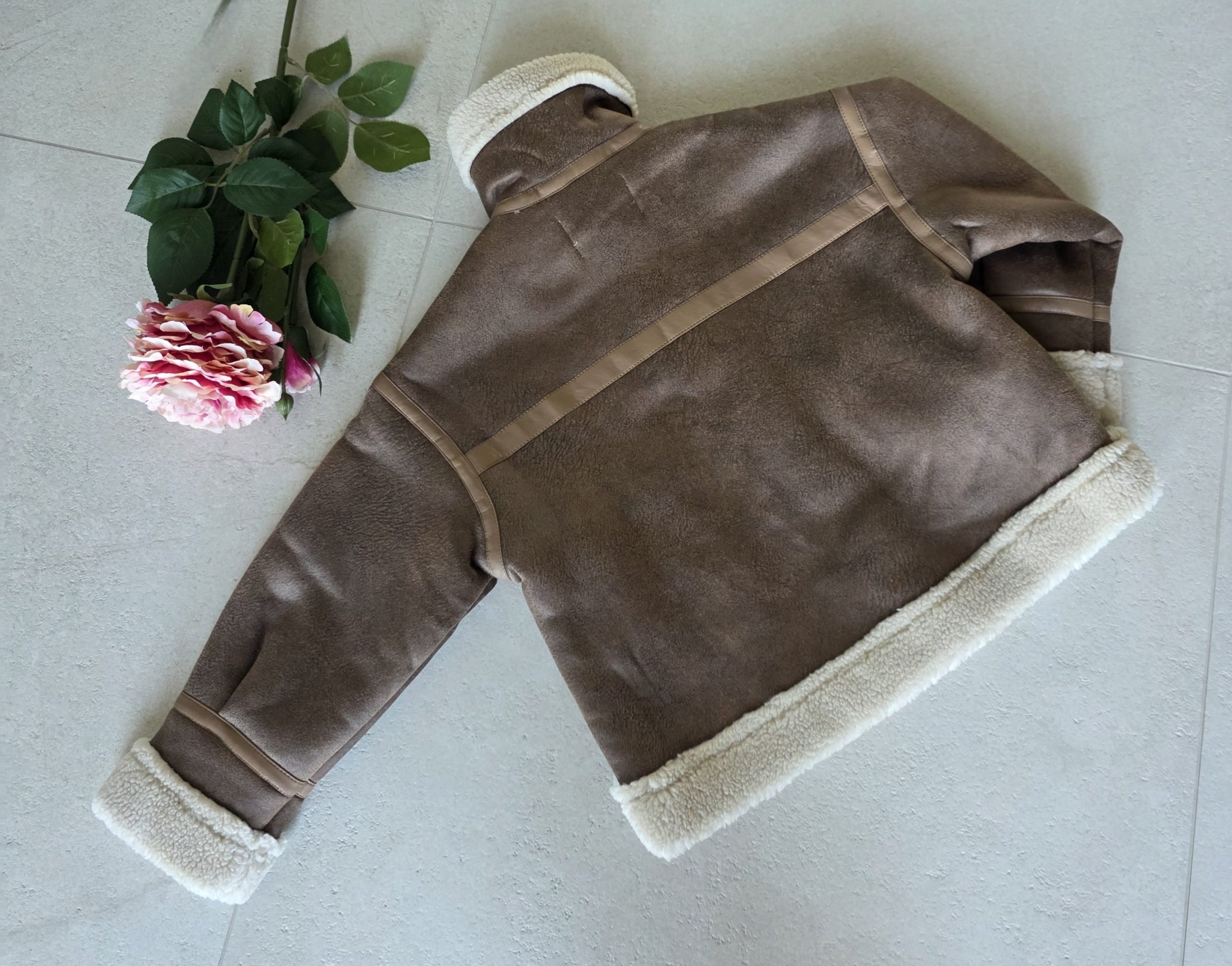 Детско авиаторско яке „Cappuccino Cozy“ - Image 4