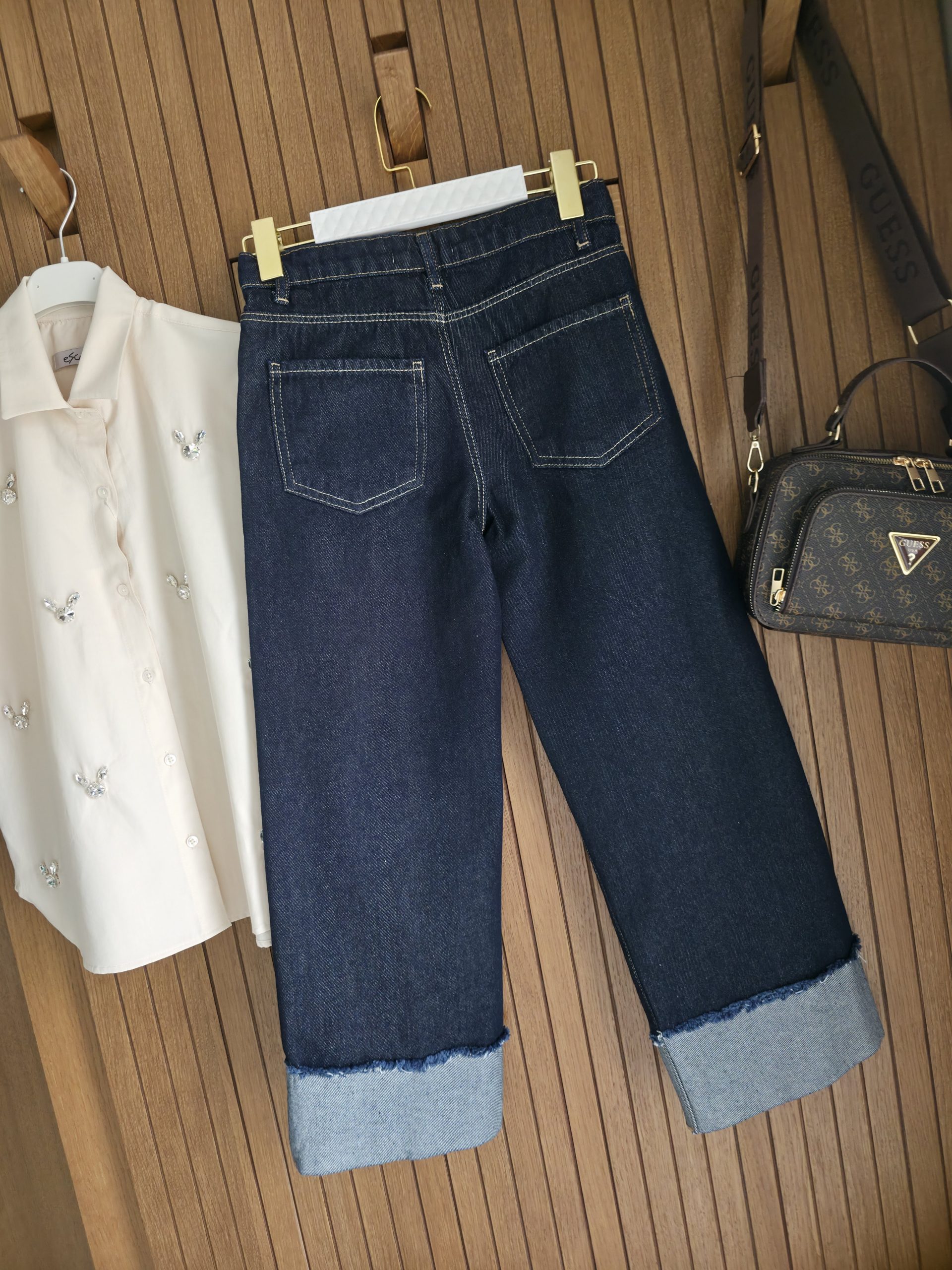 Детски дънки Wide Cuff Denim - Image 6