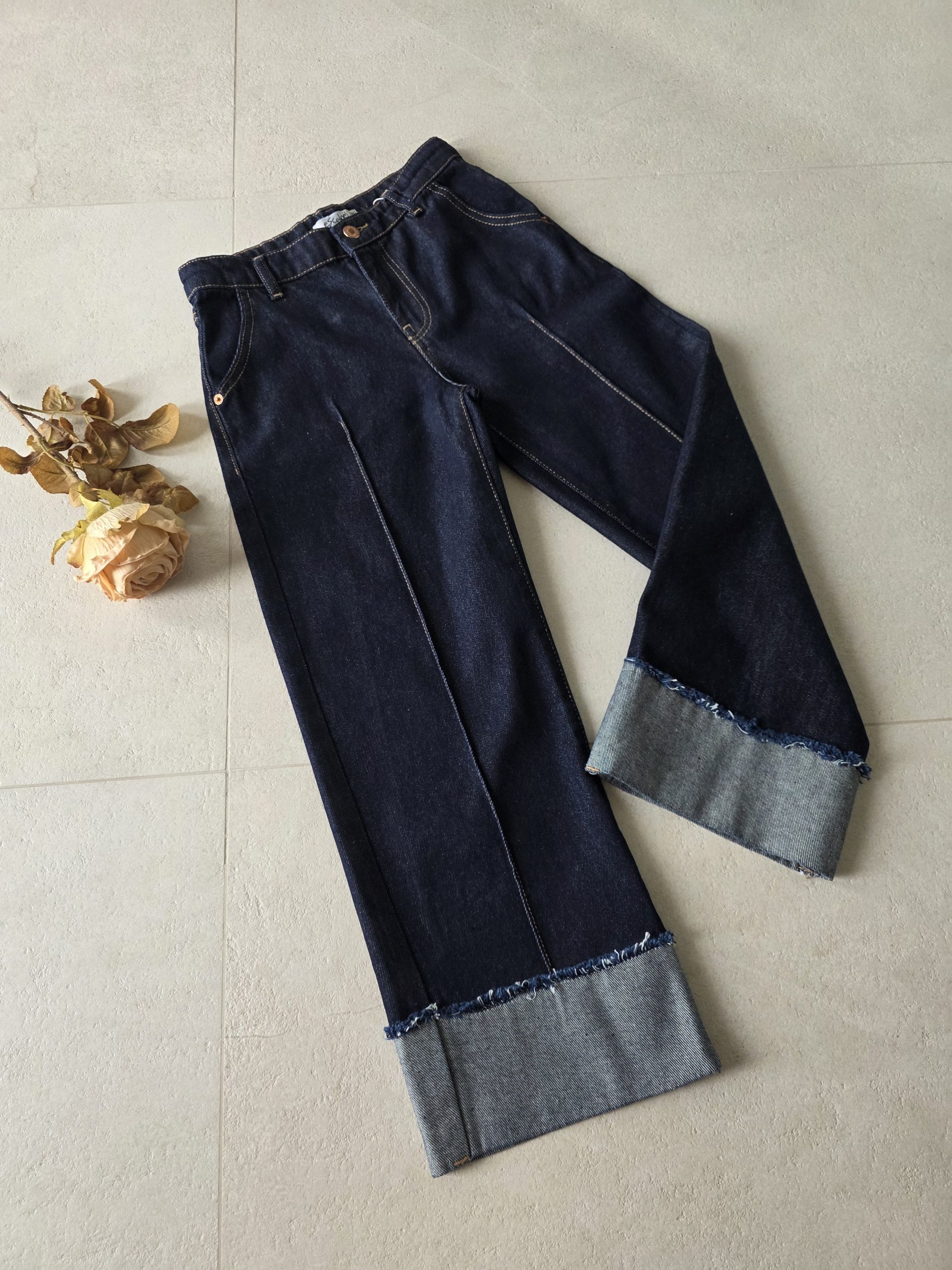 Детски дънки Wide Cuff Denim - Image 2