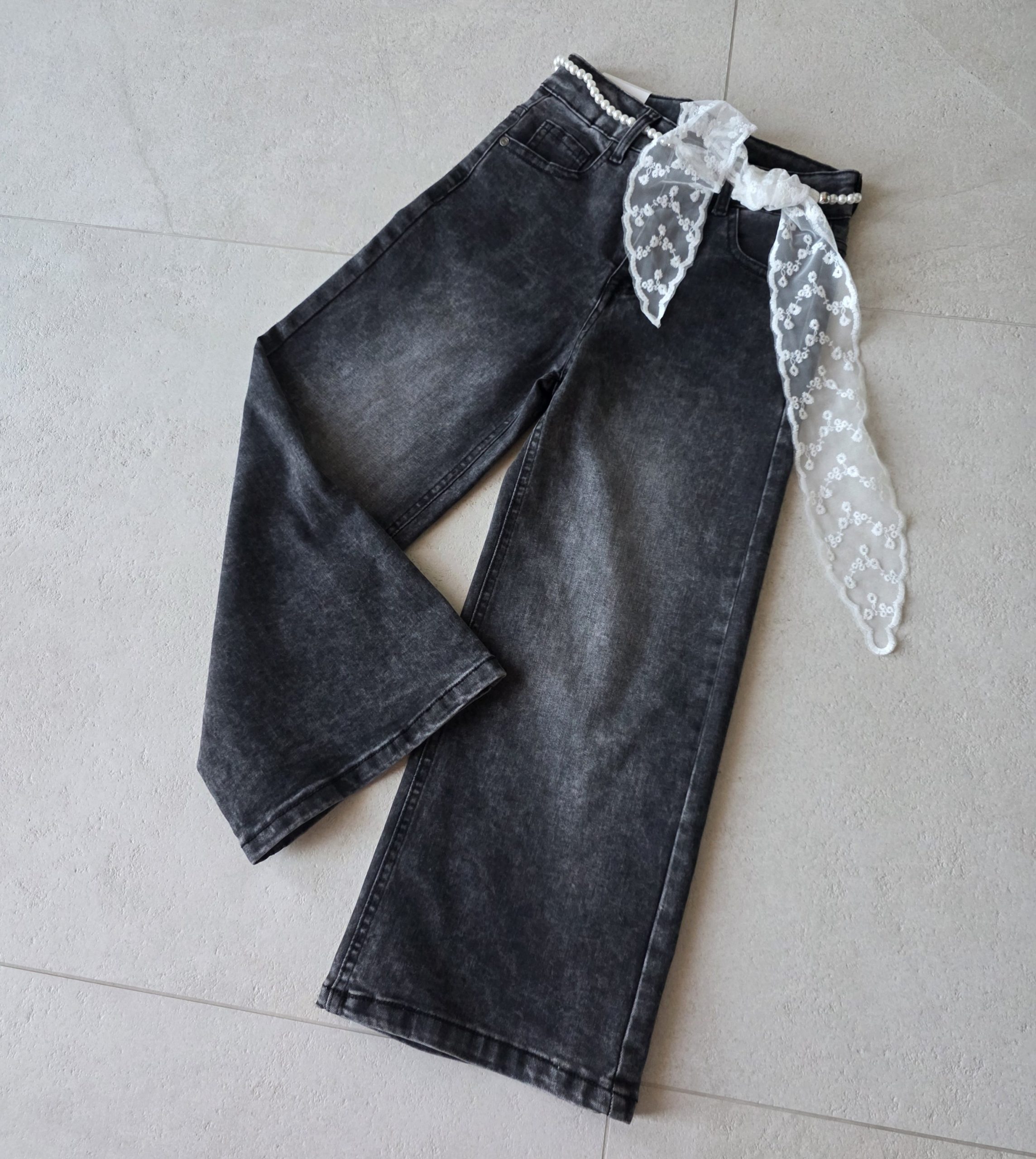 Детски широки дънки "Pearl Bow" - Image 4