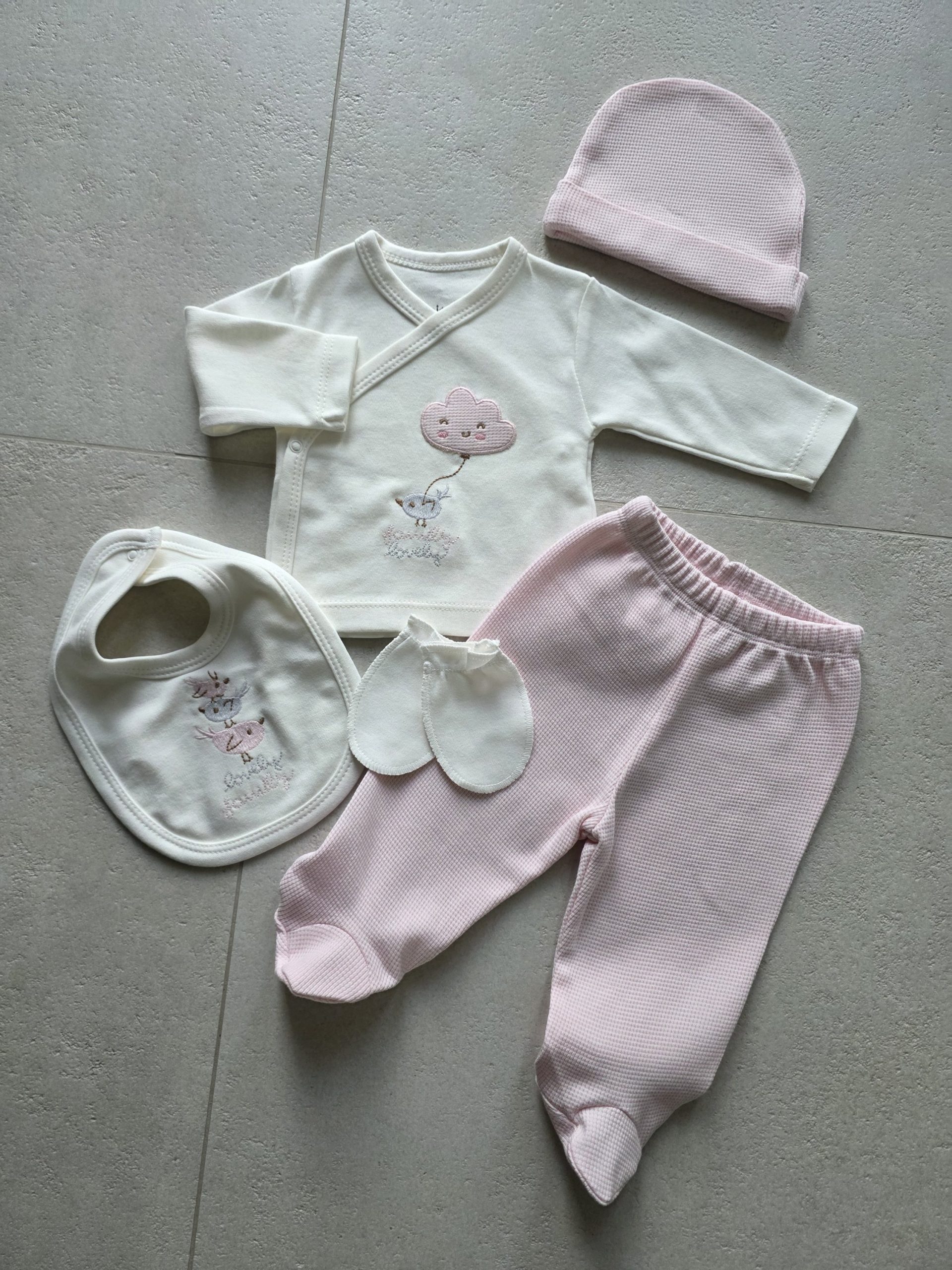 Бебешки розов комплект за новородено „Sweet Baby“ от 5 части - Image 2
