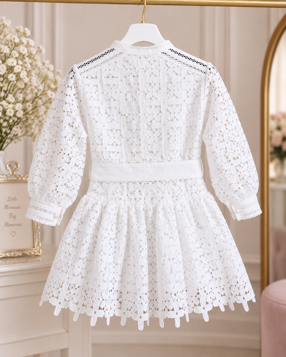 Детска дантелена рокля „White Grace“ - Image 4