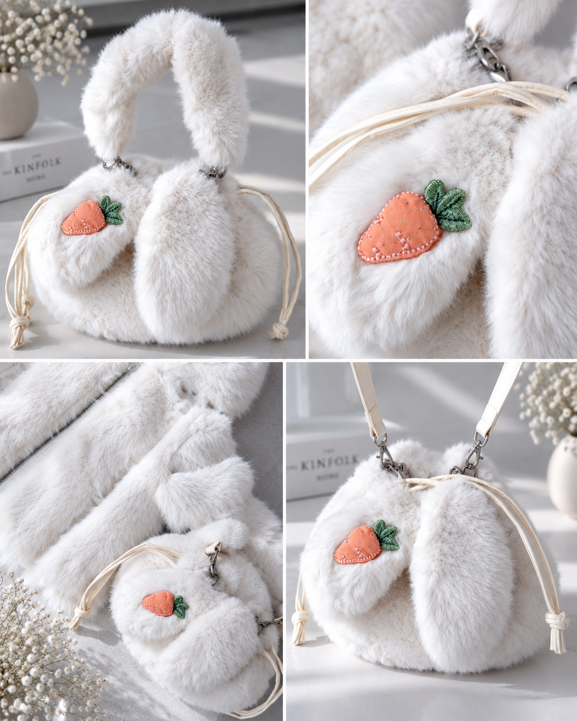 Пухкава детска чантичка „Bunny Carrot“ 🤍🥕 - Image 3
