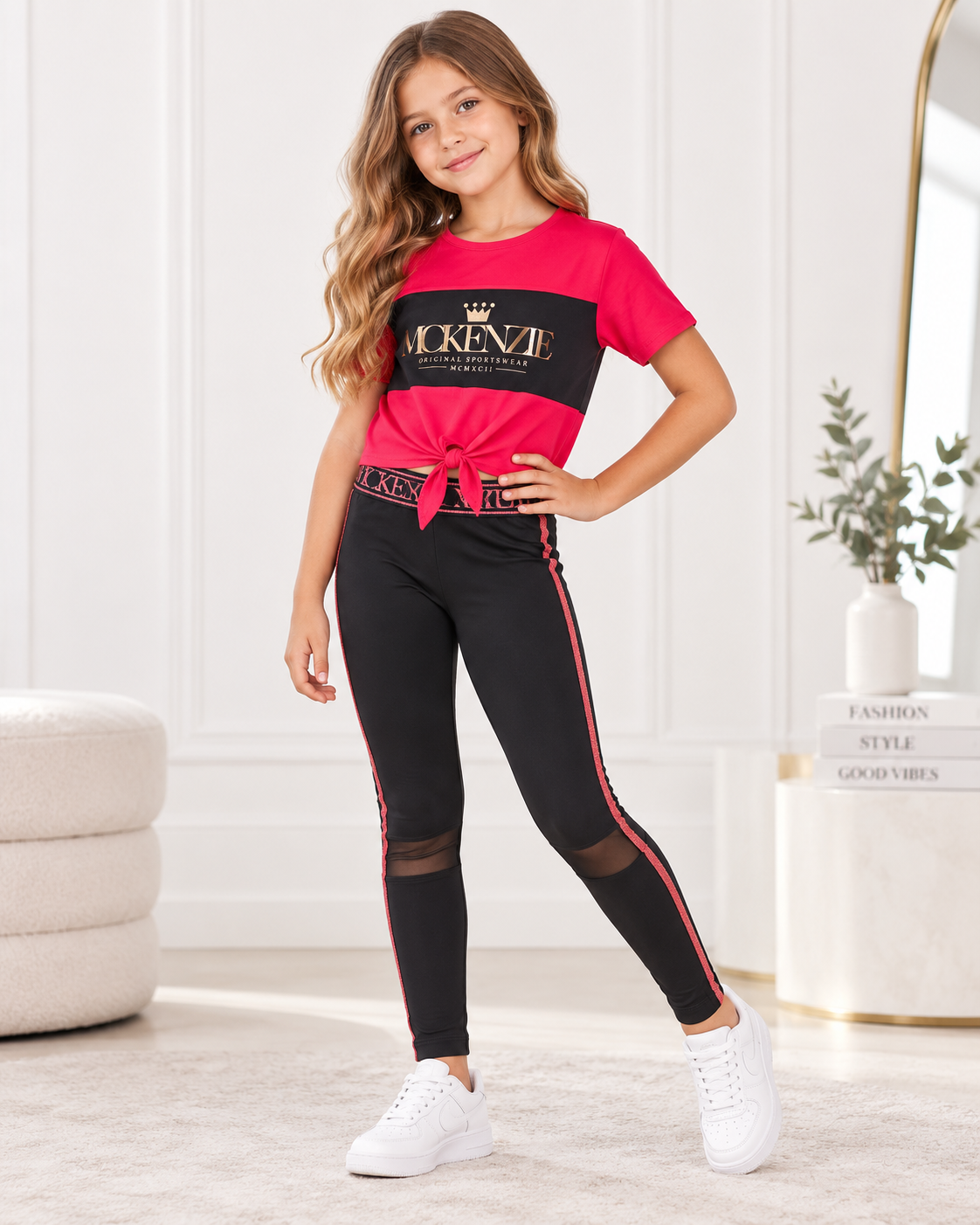 Детски комплект „McKenzie Red Style“ – тениска и клин