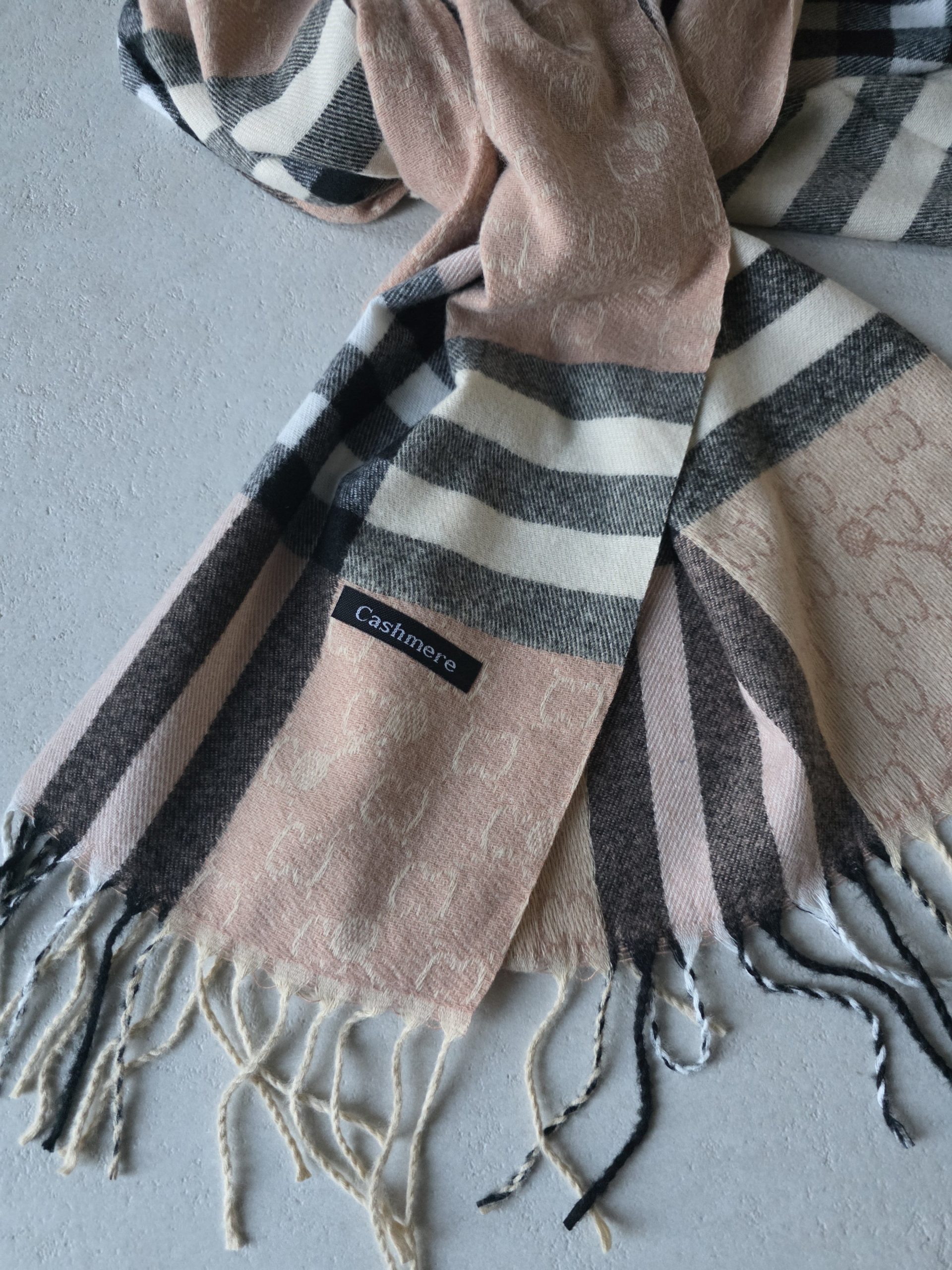 Кашмирен шал Rosé Check - Image 7