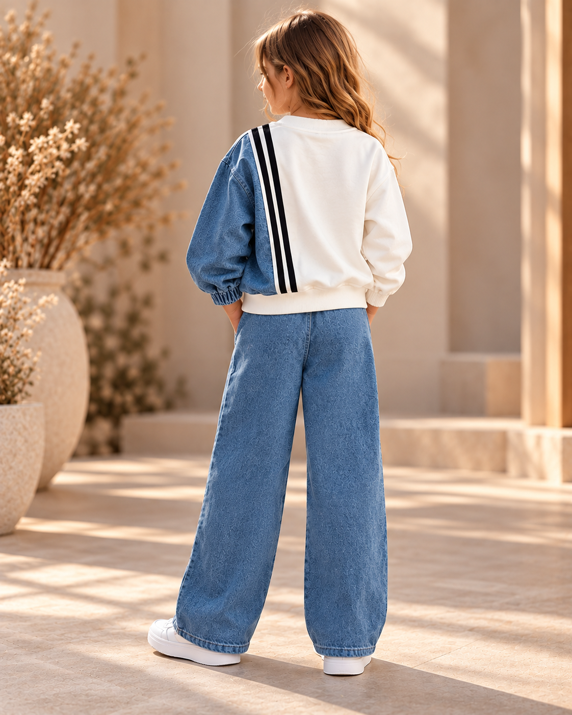 Комплект за момиче "Perfect Denim" с дънкови акценти - Image 3