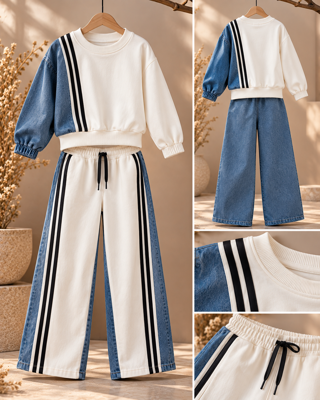 Комплект за момиче "Perfect Denim" с дънкови акценти - Image 2
