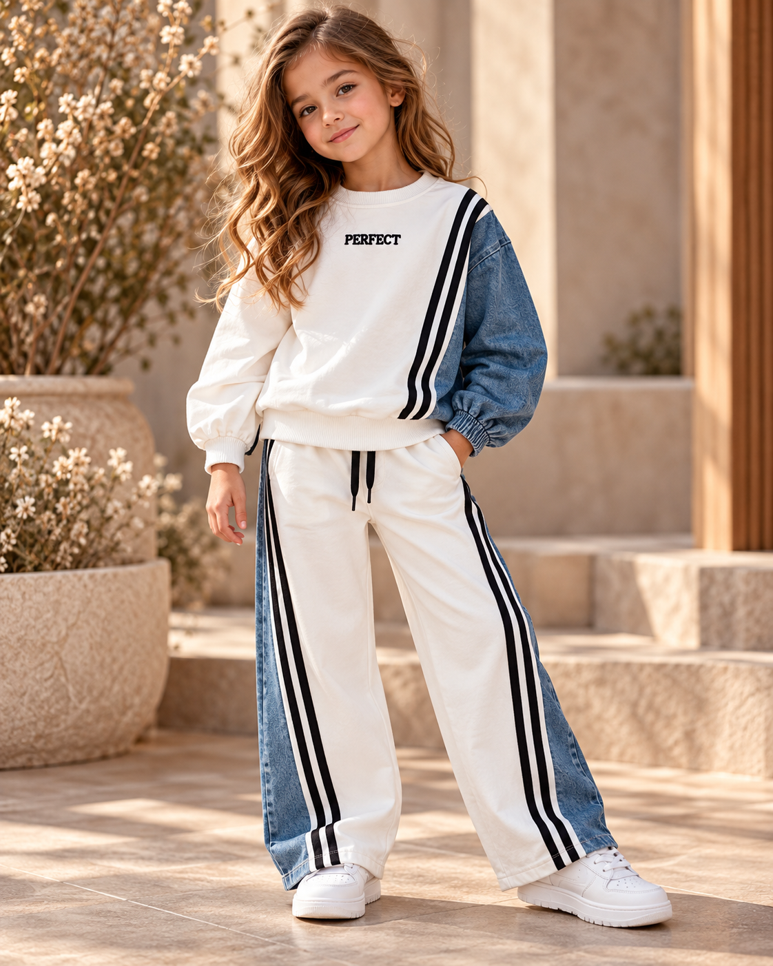 Комплект за момиче "Perfect Denim" с дънкови акценти - Image 4
