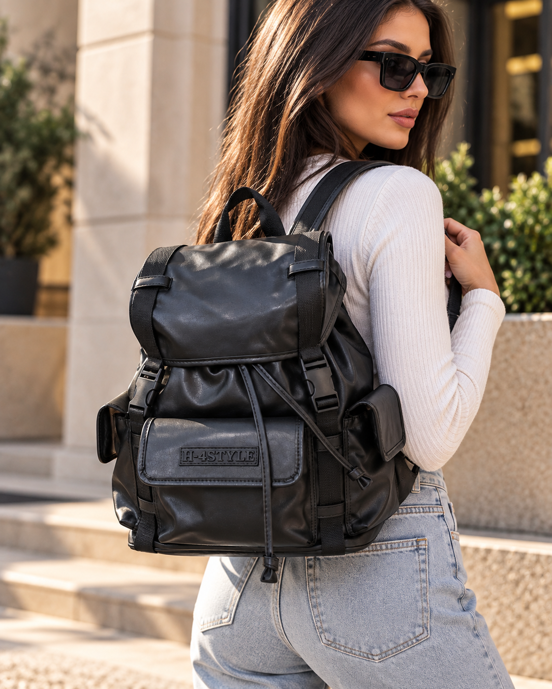 Дамска раница "H-4 Style Black Urban“ - Image 5
