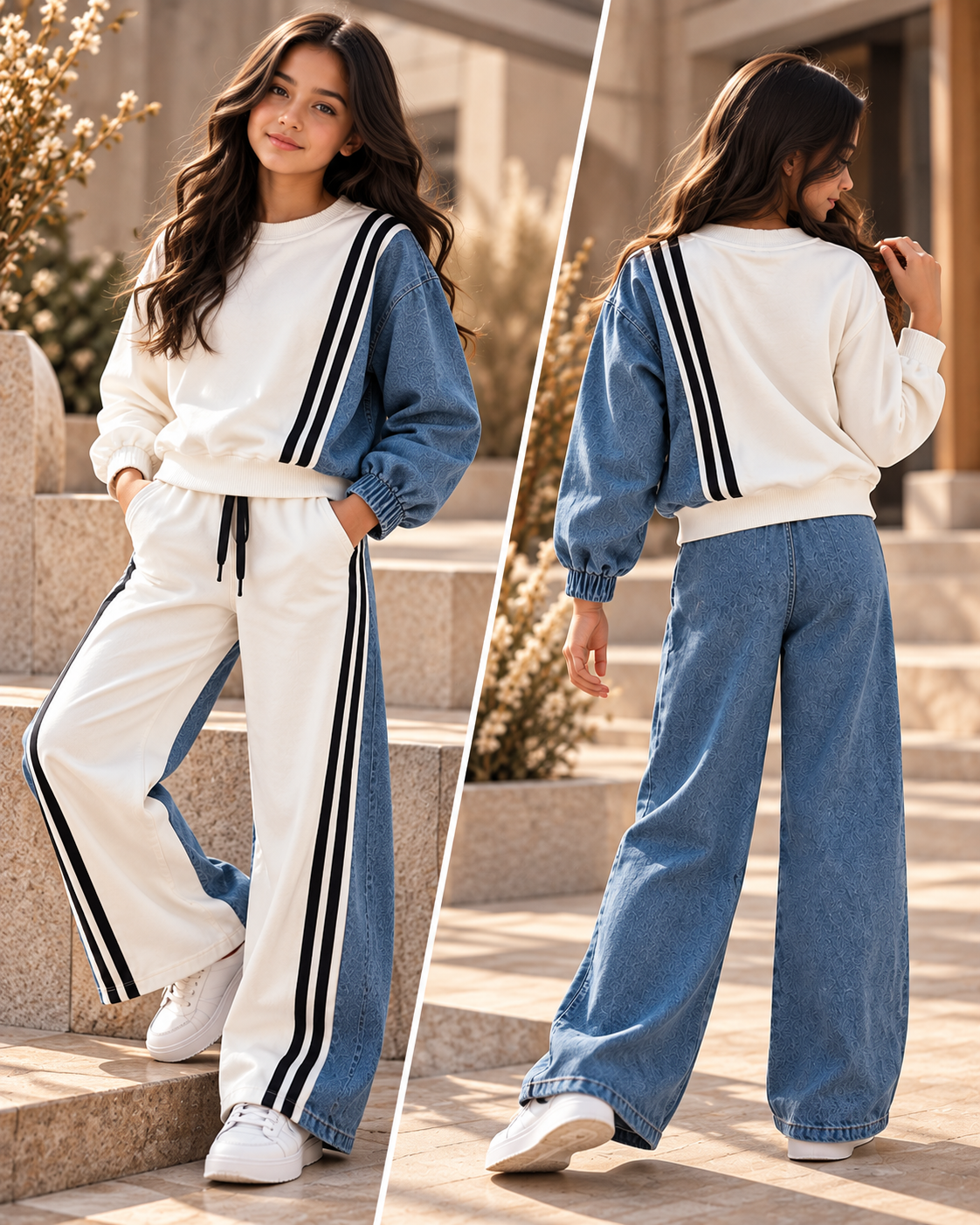 Комплект за момиче "Perfect Denim" с дънкови акценти